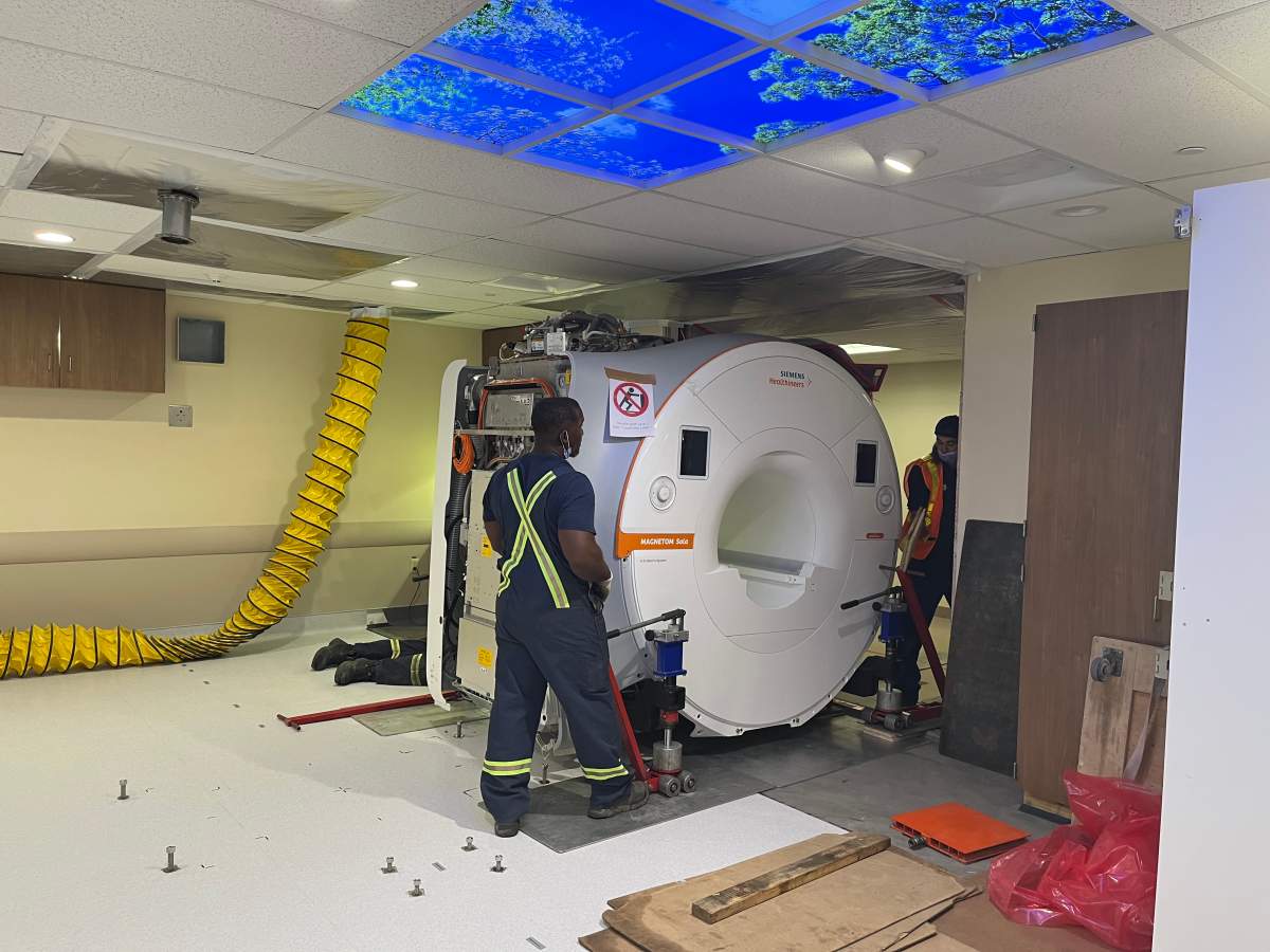 Inside the MRI room at Ross Memorial Hospital.