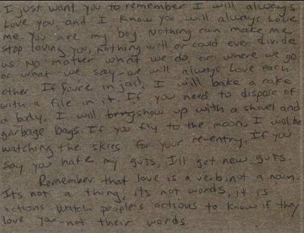 The first page of the letter.