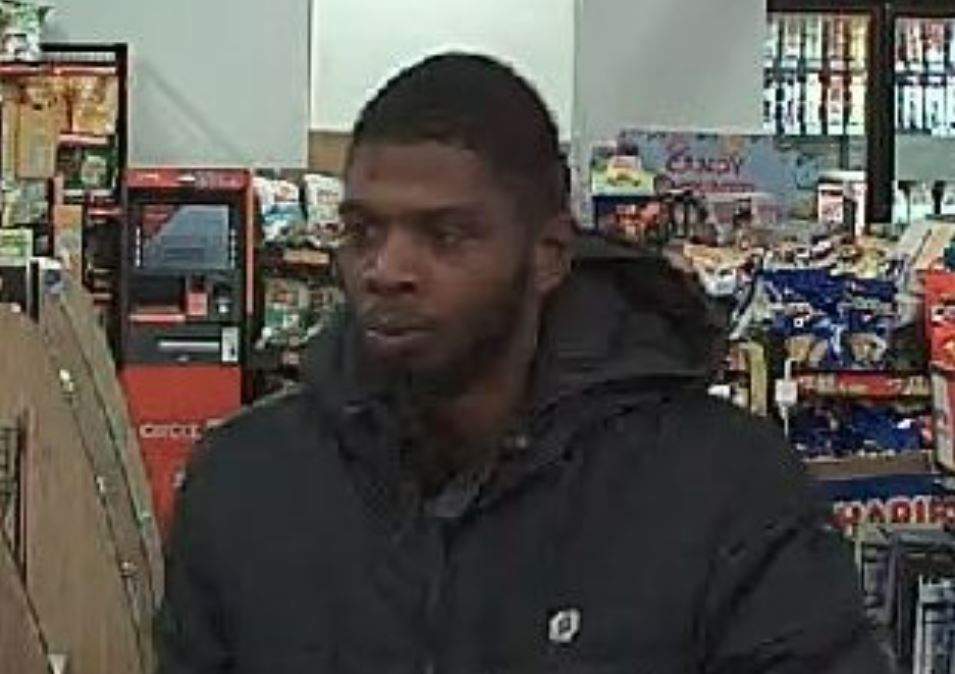Suspect wanted in two retail robberies in downtown Toronto on April 25, 2023.
