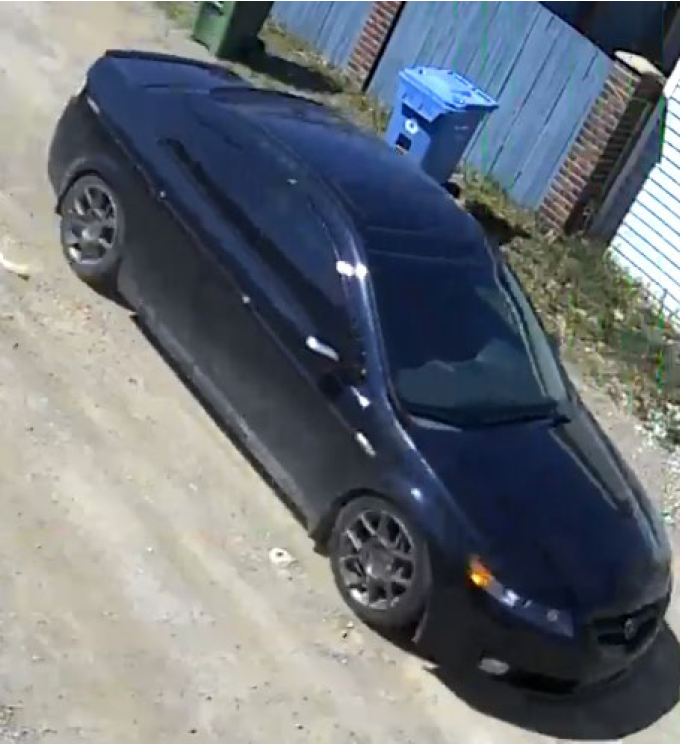 Police said they are looking for a suspect vehicle described as a black 2008 Acura TL.