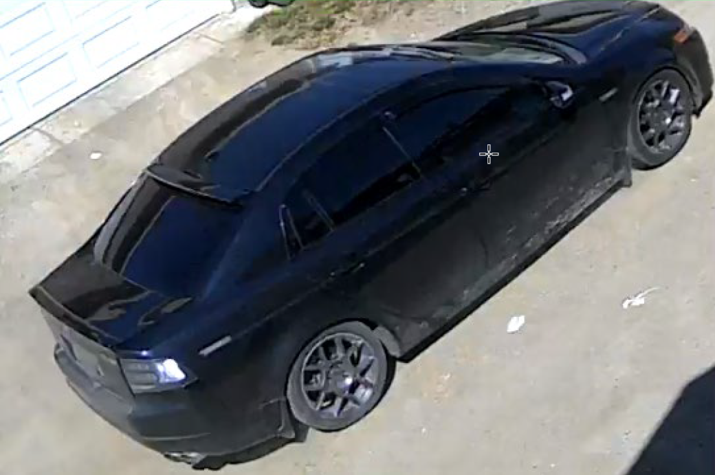 Police said they are looking for a suspect vehicle described as a black 2008 Acura TL.