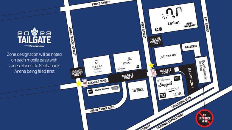 The MLSE says the tailgate will be expanded as the Leafs move on to round 2 of the Stanley Cup Playoffs.