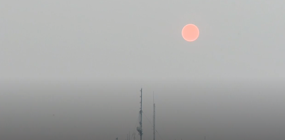 Hazy conditions continue in Manitoba.