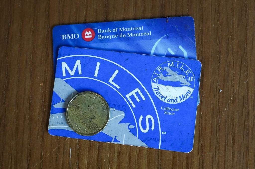 Air Miles and BMO cards are displayed in Mississauga, Ont., on Friday, March 10, 2023. 