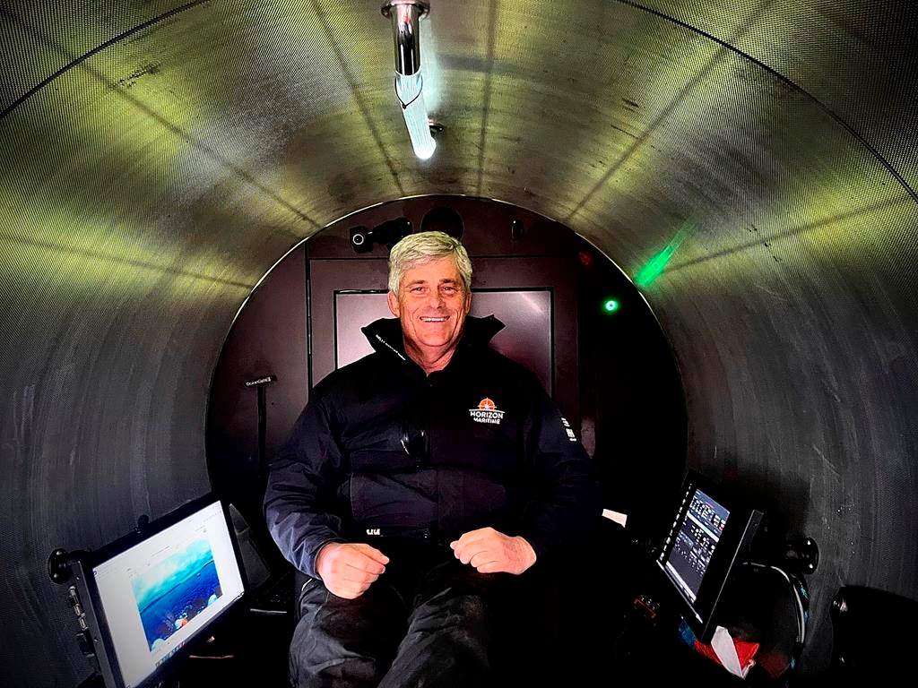 This photo provided by Travel Weekly shows OceanGate Expeditions CEO Stockton Rush on May 27, 2023.