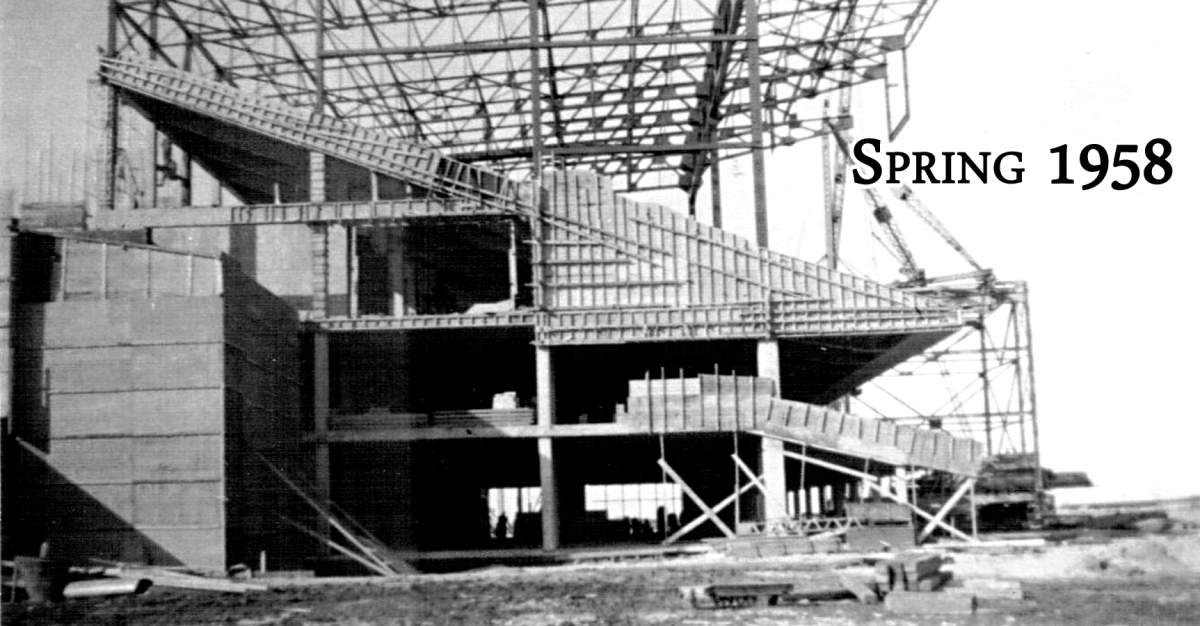 The Assiniboia Downs under construction in the 1950s.