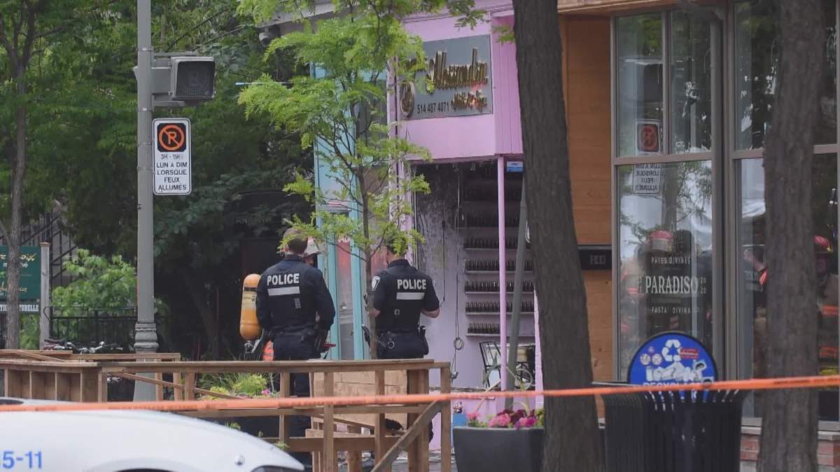 A commercial building was set on fire in Westmount, Montreal. Wednesday, June 7, 2023.