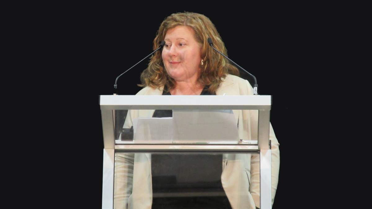 City of Hamilton housing director Michelle Baird answered questions during a downtown public session June 27, 2023.