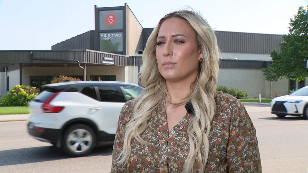 Caitlin Erickson, a plaintiff in a proposed class action lawsuit against Mile Two Church, said a rally is being held to protest the province's funding of Legacy Christian Academy.