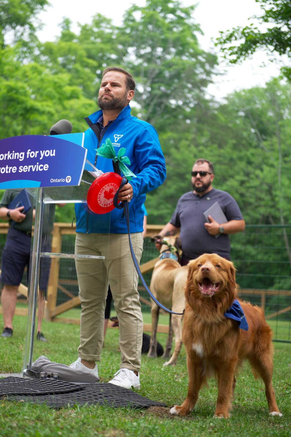 MPP David Piccini with his dog Max.