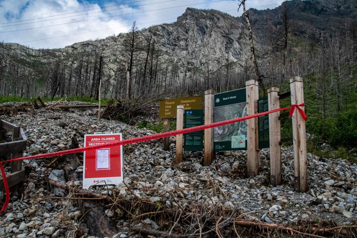 Parks Canada closed off hiking trails and backcountry campgrounds in Waterton Lakes National Park due to flooding concerns.