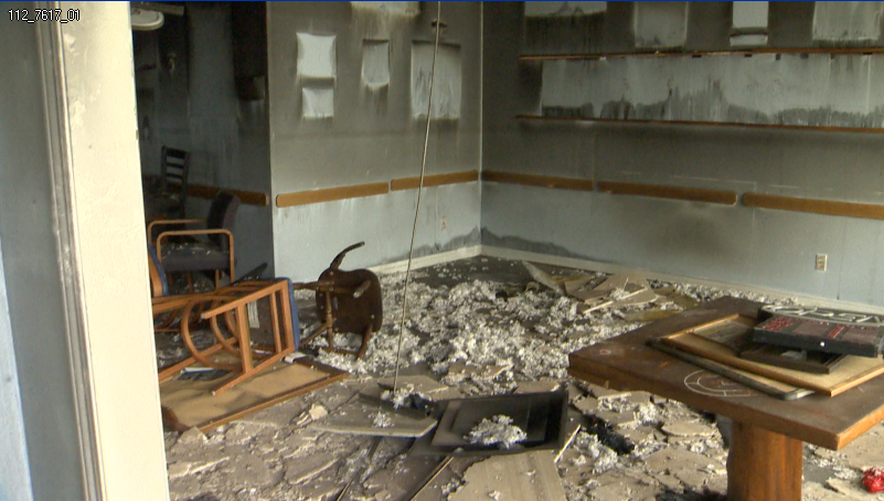 Some memorabilia was able to be saved in the fire, but not all.