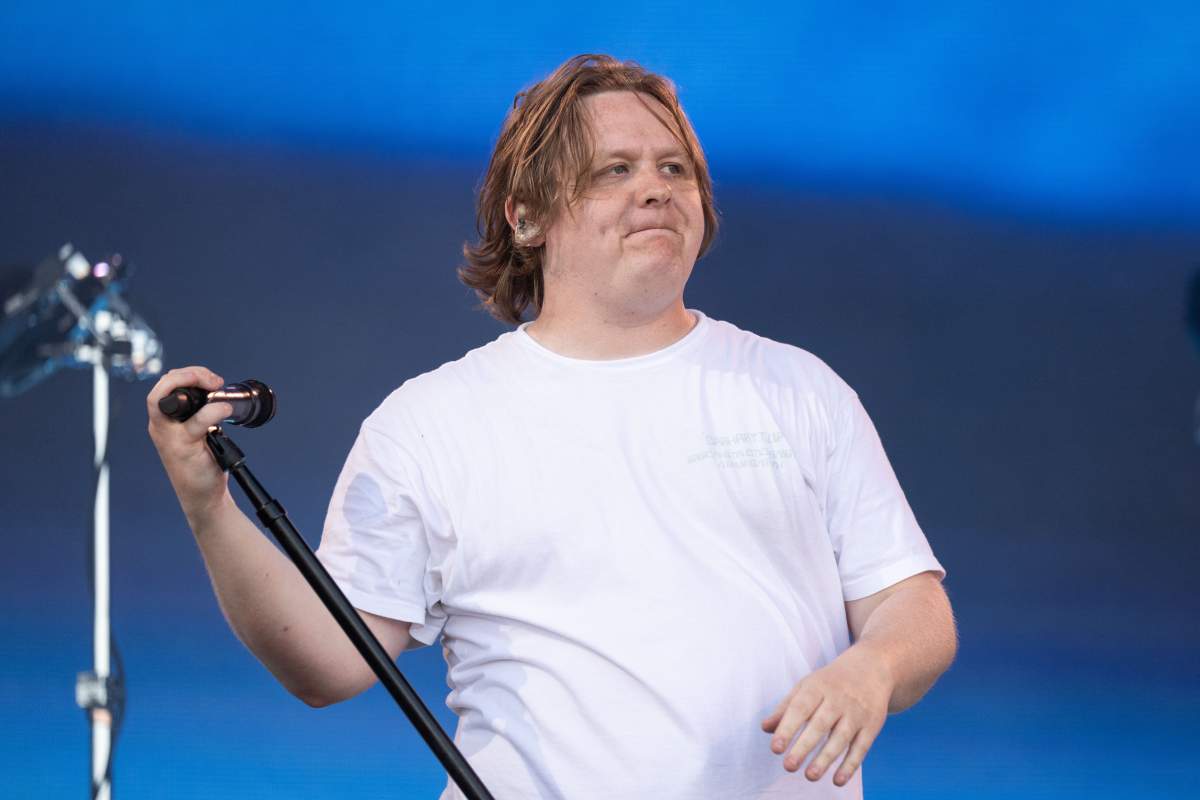 Lewis Capaldi performs at Glastonbury Festival.