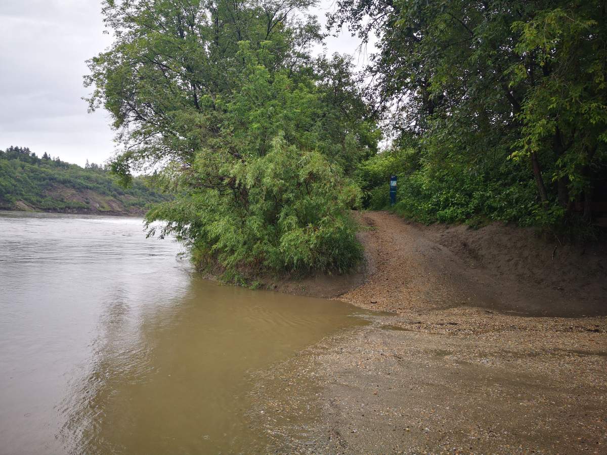 The North Saskatchewan River near Capilano Park in Edmonton, Alta. on Tuesday, June 20, 2023.