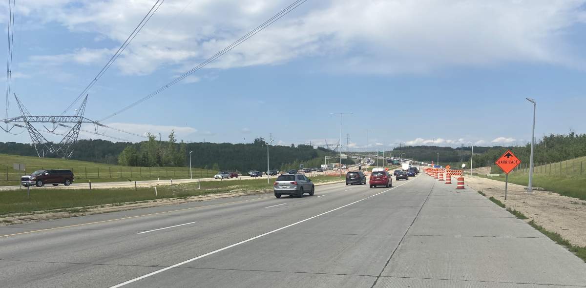 The southwest leg of Anthony Henday Drive near the bridges over the North Saskatchewan River on Friday, June 23, 2023.