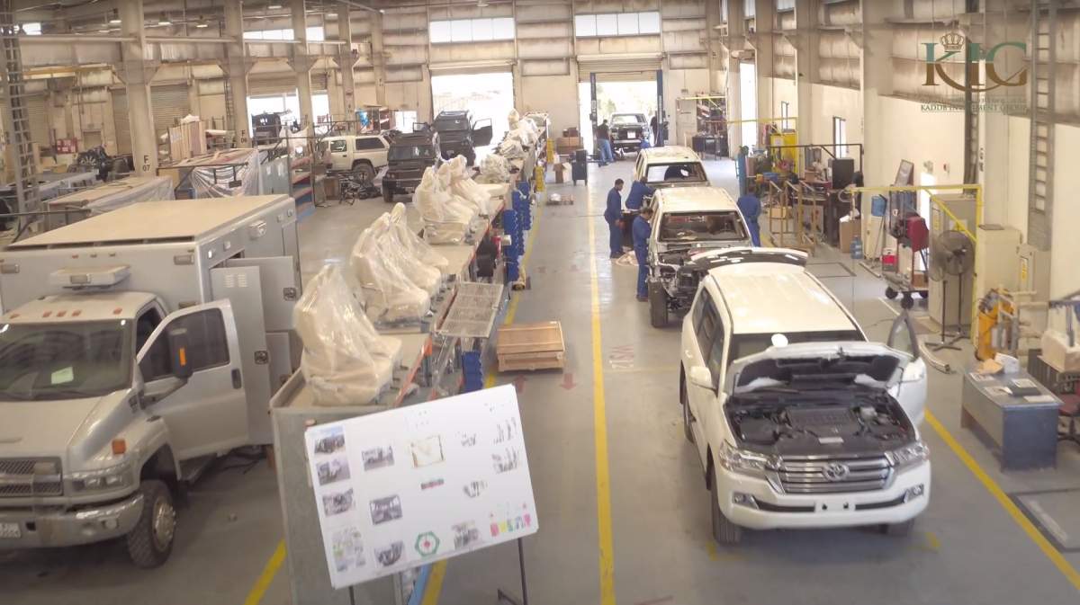 Toyota vehicles seen in Jordan Light Vehicle Manufacturing's facility.