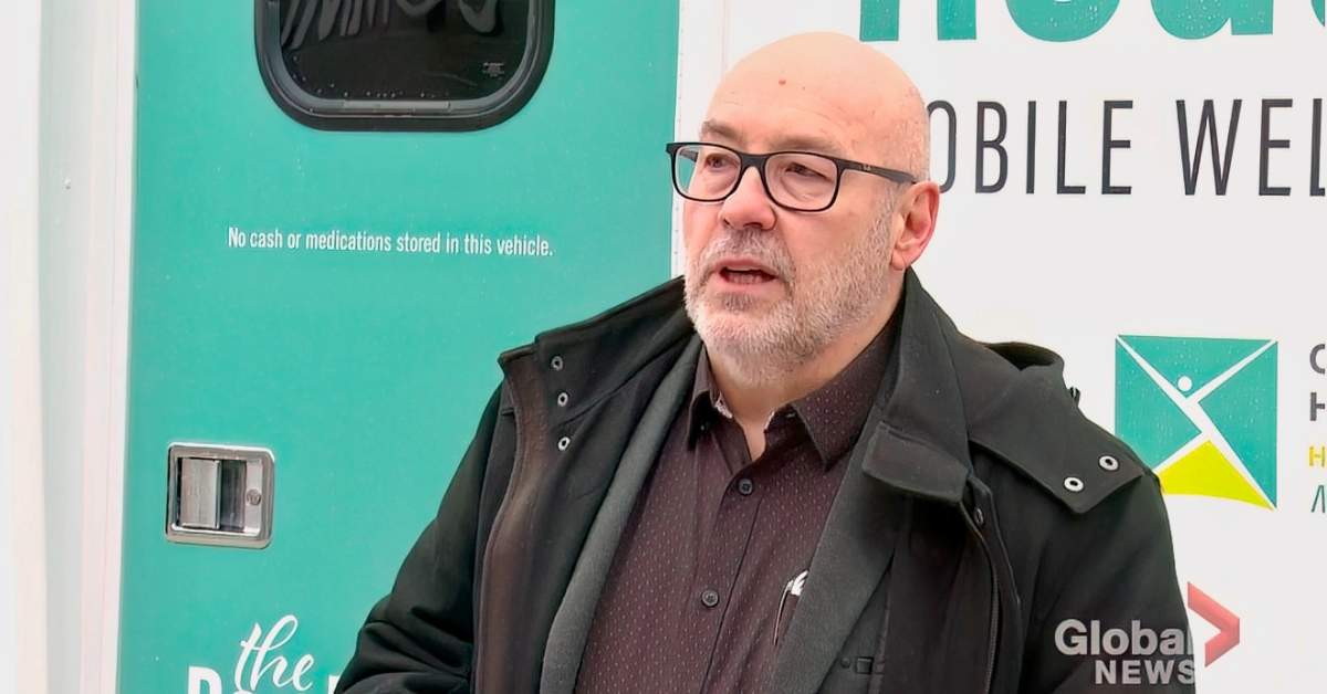 Mark Graham, CEO of the CMHA HKPR branch, is seen here speaking on Feb. 23, 2023. After 31 years leading the organization, Graham intends to retire in January 2024.