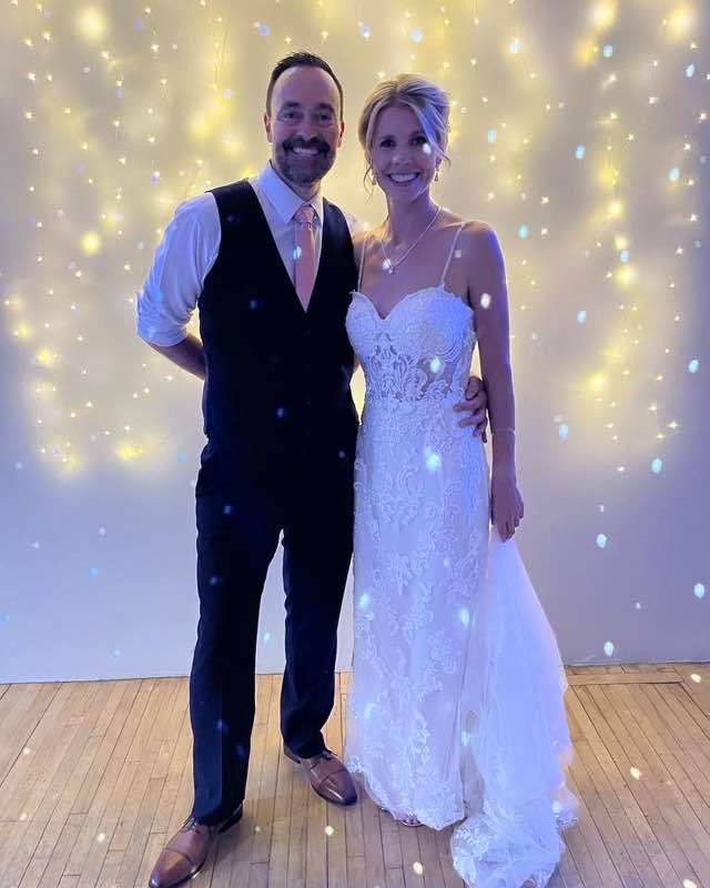 Jeff Sinnock (left) and his wife Desiree Penner got married at the St. Norbert Arts Centre in Winnipeg on June 2, a day after they were told they had to relocate the venue.