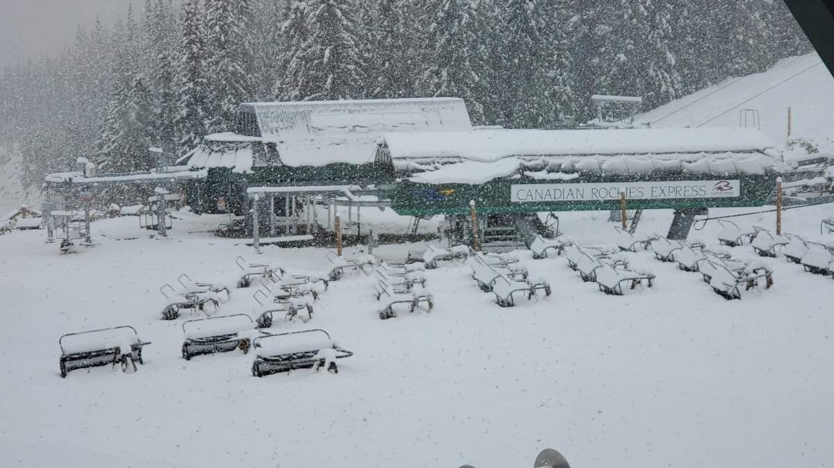 Snow at Marmot Basin Ski Resort on Monday, June 19, 2023.