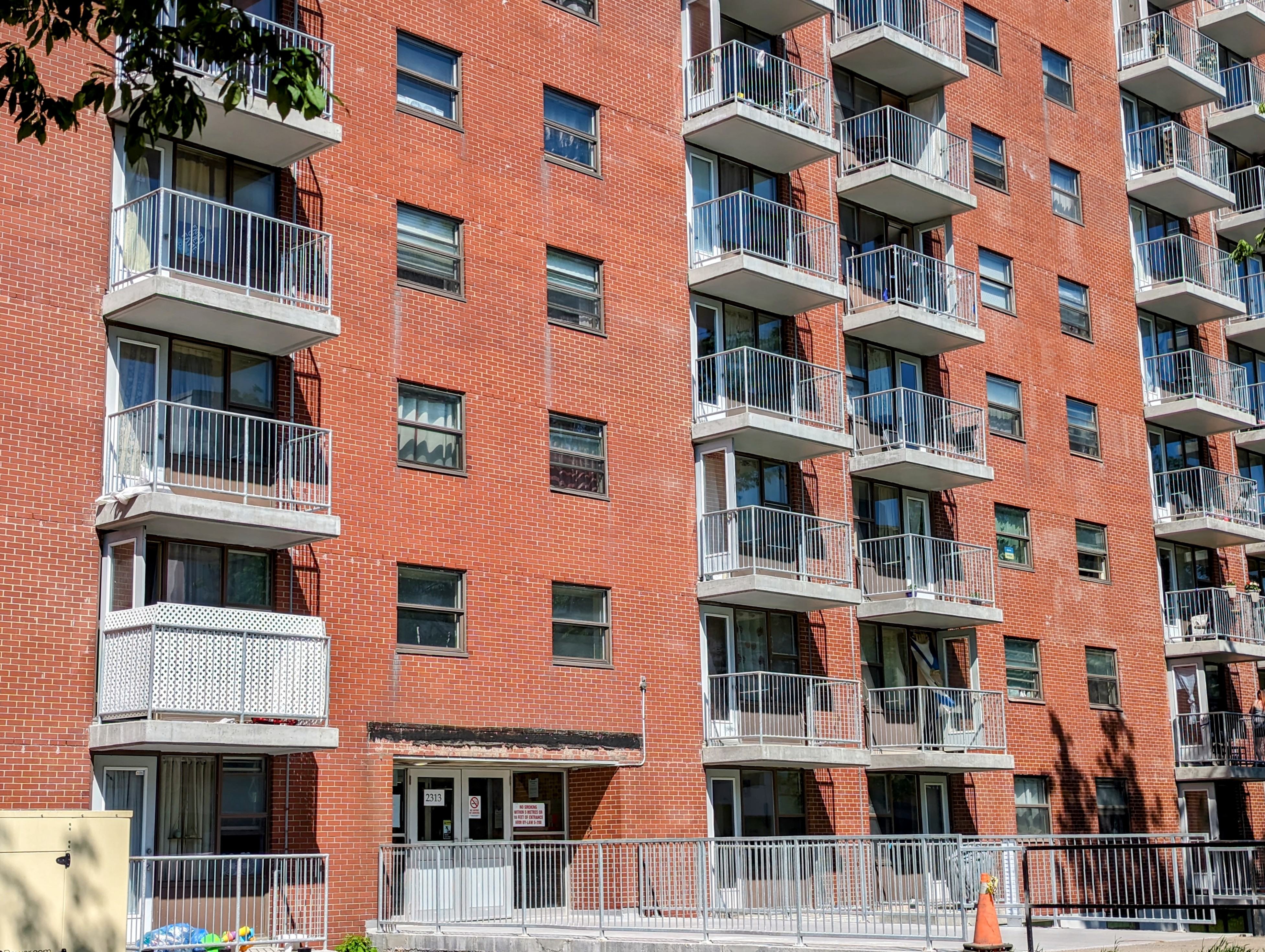 Ahern Manor, a public housing building, is seen on Gottingen Street in Halifax on June 21, 2023.