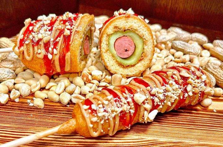 The peanut butter pickle dog by Little Coco's and Big Coco's at K-Days.