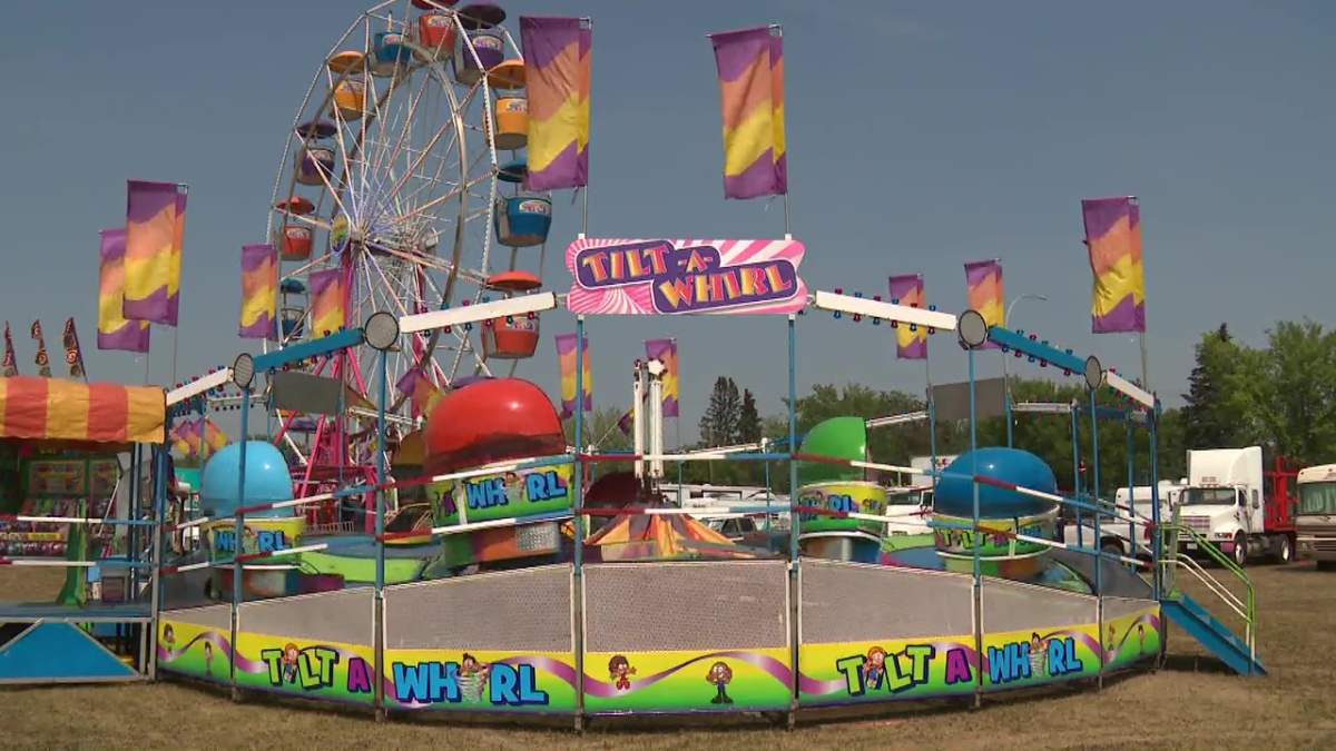 The Wild Rose Shows midway at Devon Days on Friday, June 9, 2023.