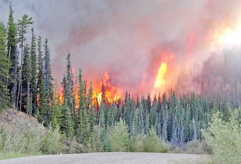 The town of Chapais, Que., was hit hard by wildfires in June 2023.