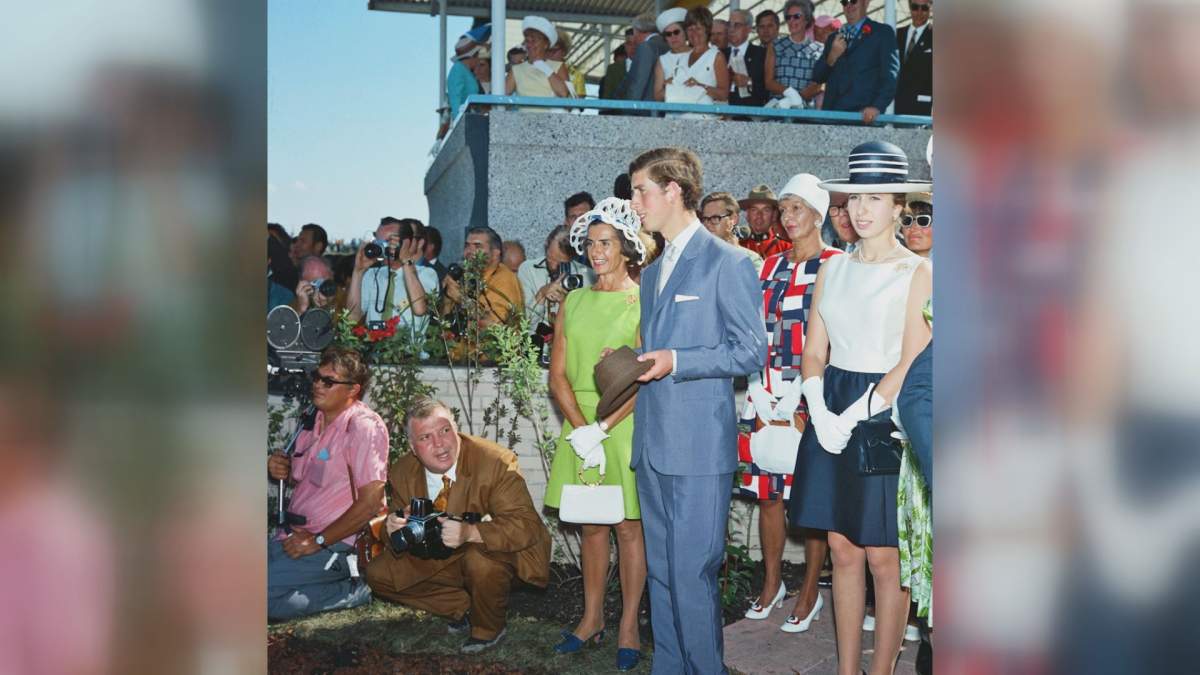Prince Anne and then Prince Charles at the Assiniboia Downs in 1970.