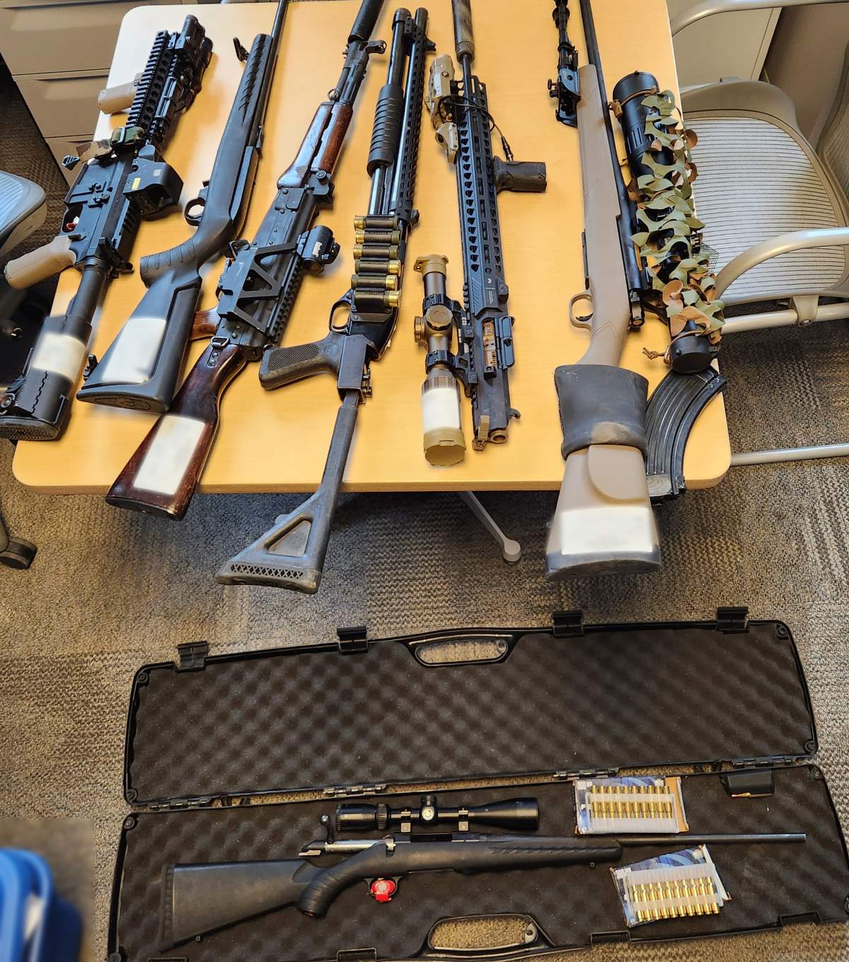 Several guns and thousands of rounds of ammunition were seized in a RCMP investigation Tuesday.