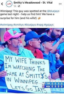 Semi-viral facebook post by Smitty;s .