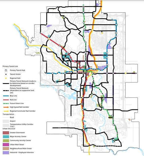 Calgary’s proposed Primary Transit Network.
