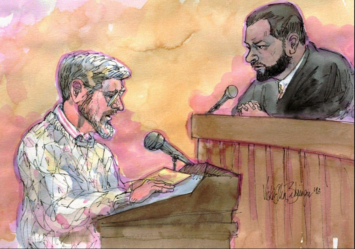 Ted Kaczynski court sketch