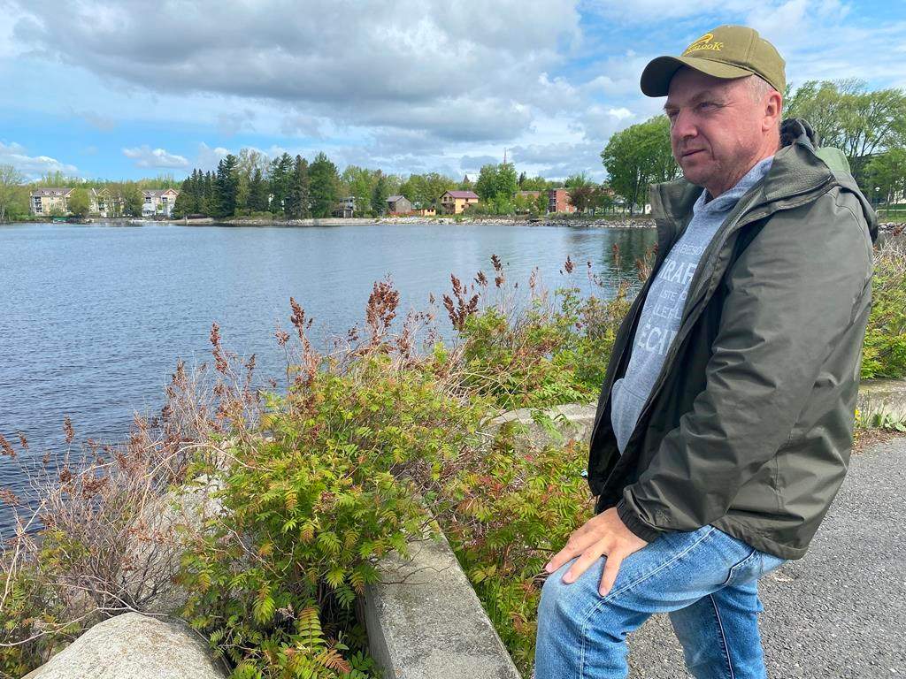 Pierre Grenier, president of the Lac-Mégantic anglers association, is shown in downtown Lac-Mégantic.