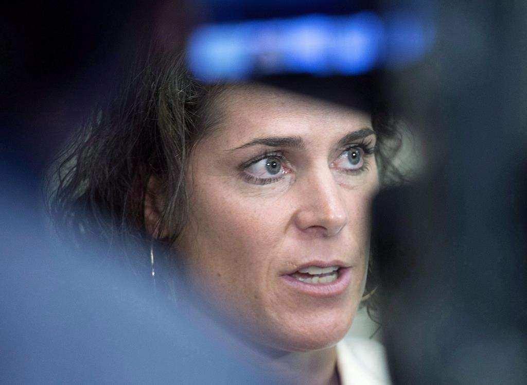 Emma Halpern, executive director of the Elizabeth Fry Society of Mainland Nova Scotia, says clients refusing to pay or underpaying is one of the greatest challenges faced by sex workers. Halpern talks with reporters in Dartmouth, N.S., on Sept. 23, 2016. THE CANADIAN PRESS/Andrew Vaughan