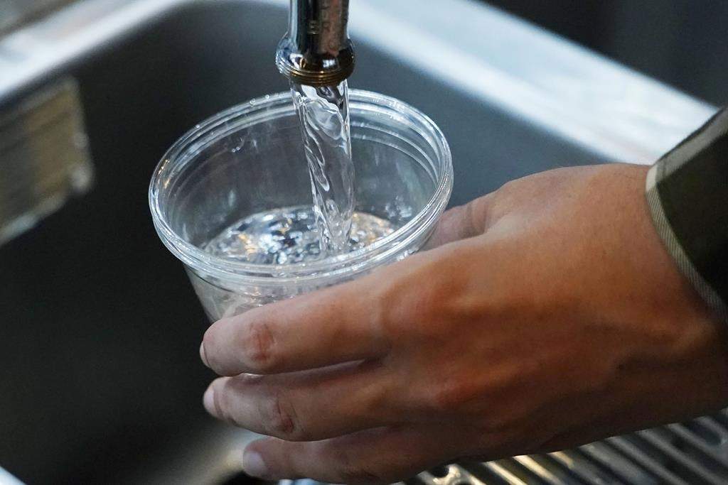 A file photo of water running from a tap.