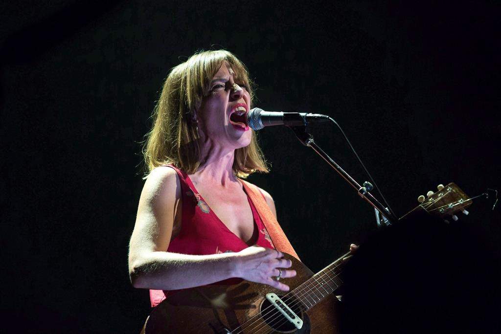Feist performs during the Polaris Music Prize gala in Toronto on Sept. 18, 2017. New albums from some of Canada’s top pop, electronic and R&B talents have landed spots on the Polaris Music Prize shortlist.