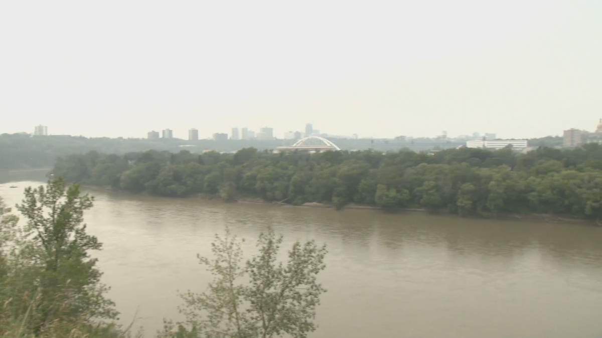 Wildfire smoke in Edmonton on Thursday, July 13, 2023.