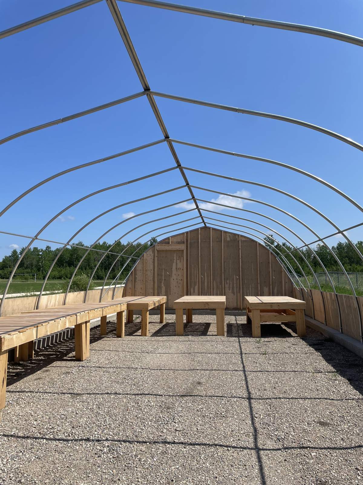 The new solar-powered greenhouse in Sagkeeng First Nation, Man., was part of a nearly two-year-long project that saw the creation of a 10-kilowatt solar array.