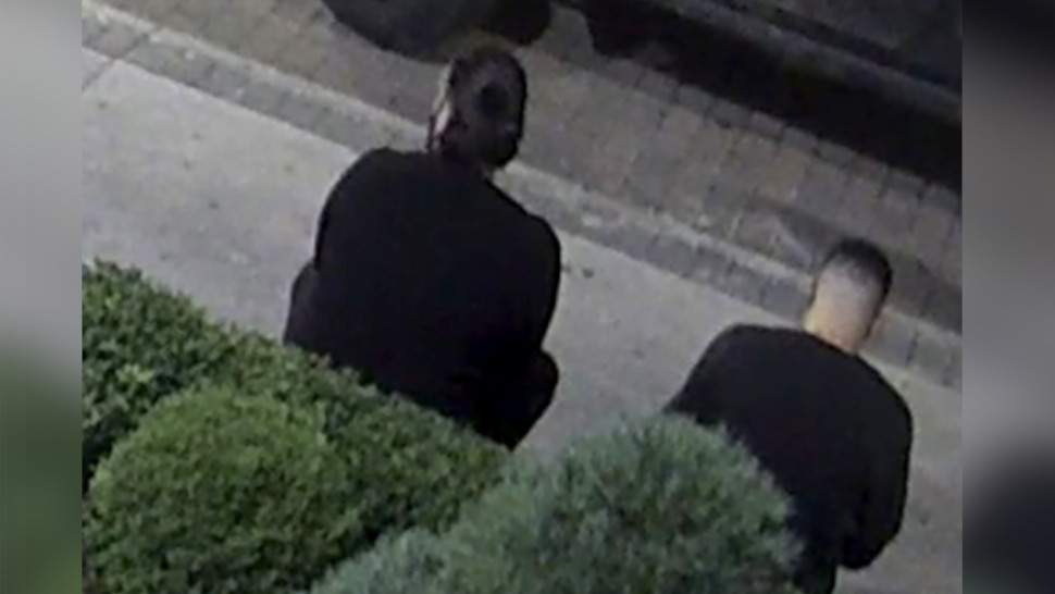 Surveillance photos from security cameras on Hess Street South just north of George. Hamilton police say they are seeking two persons of interest in an arson investigation tied to a local restaurant and bar.