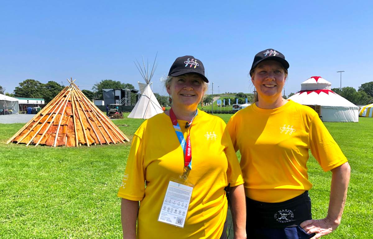 Volunteers Anita Price (left) and Shari-Lynn Hiltz (right) are looking forward to the North American Indigenous Games.