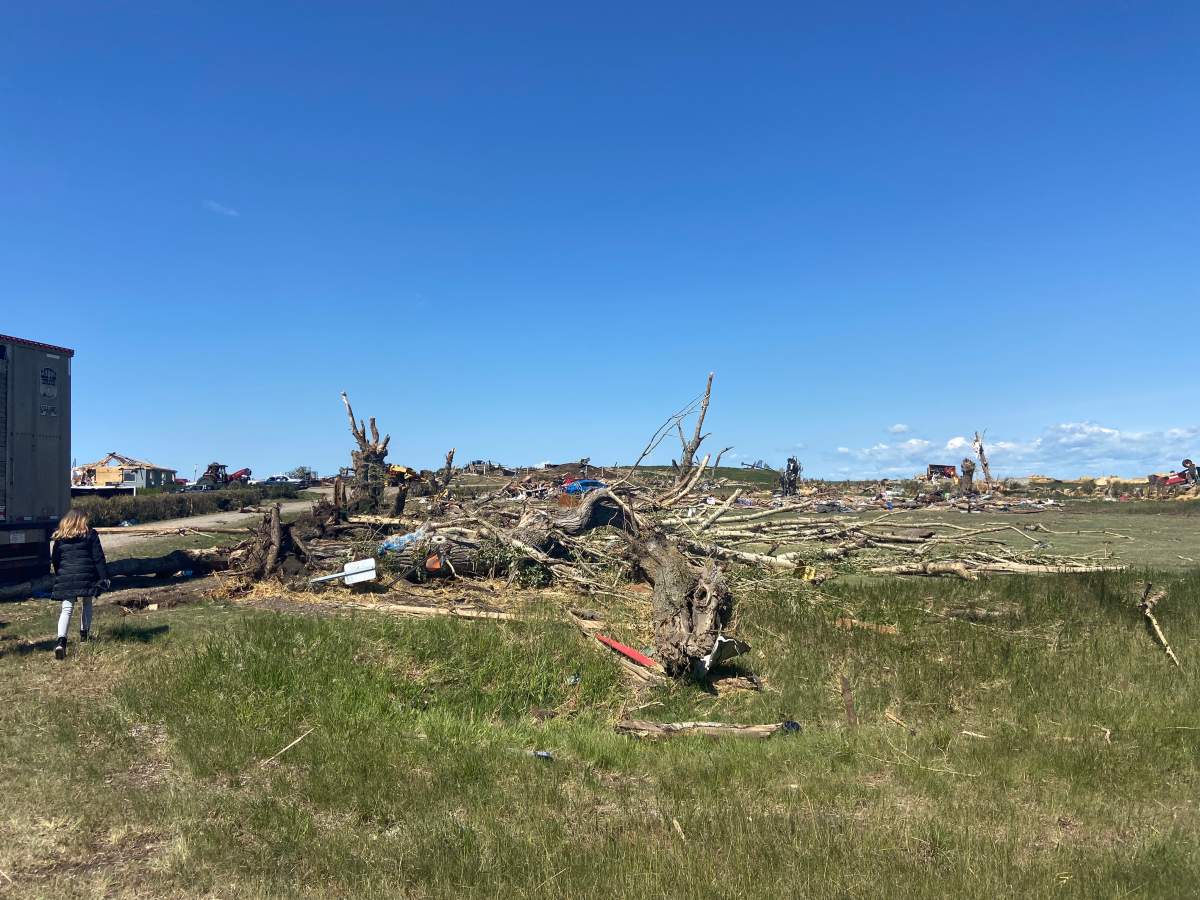 Ray and Diane Kellsey’s home was completely destroyed in the tornado that ripped through the Didsbury area on Saturday, July 1, 2023.