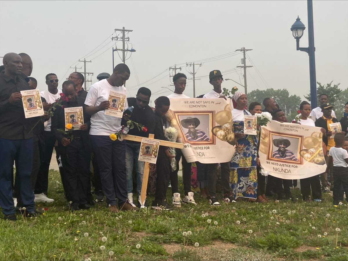 Family and friends held a vigil for Rukinisha Nkundabatware who was killed near the Belvedere LRT station.