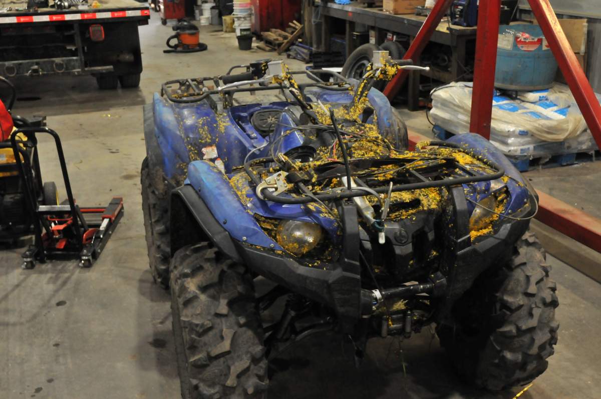Yamaha ATV that police say was reported stolen.