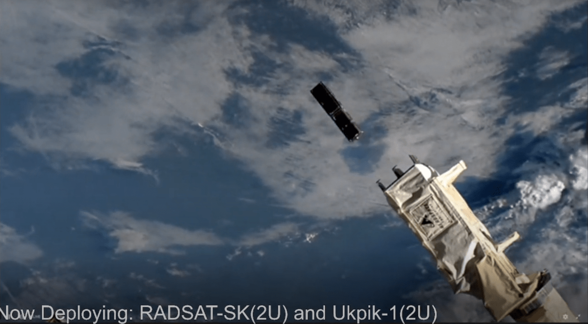 Students from the University of Saskatchewan designed and built their own miniature satellite called a CubeSat.  