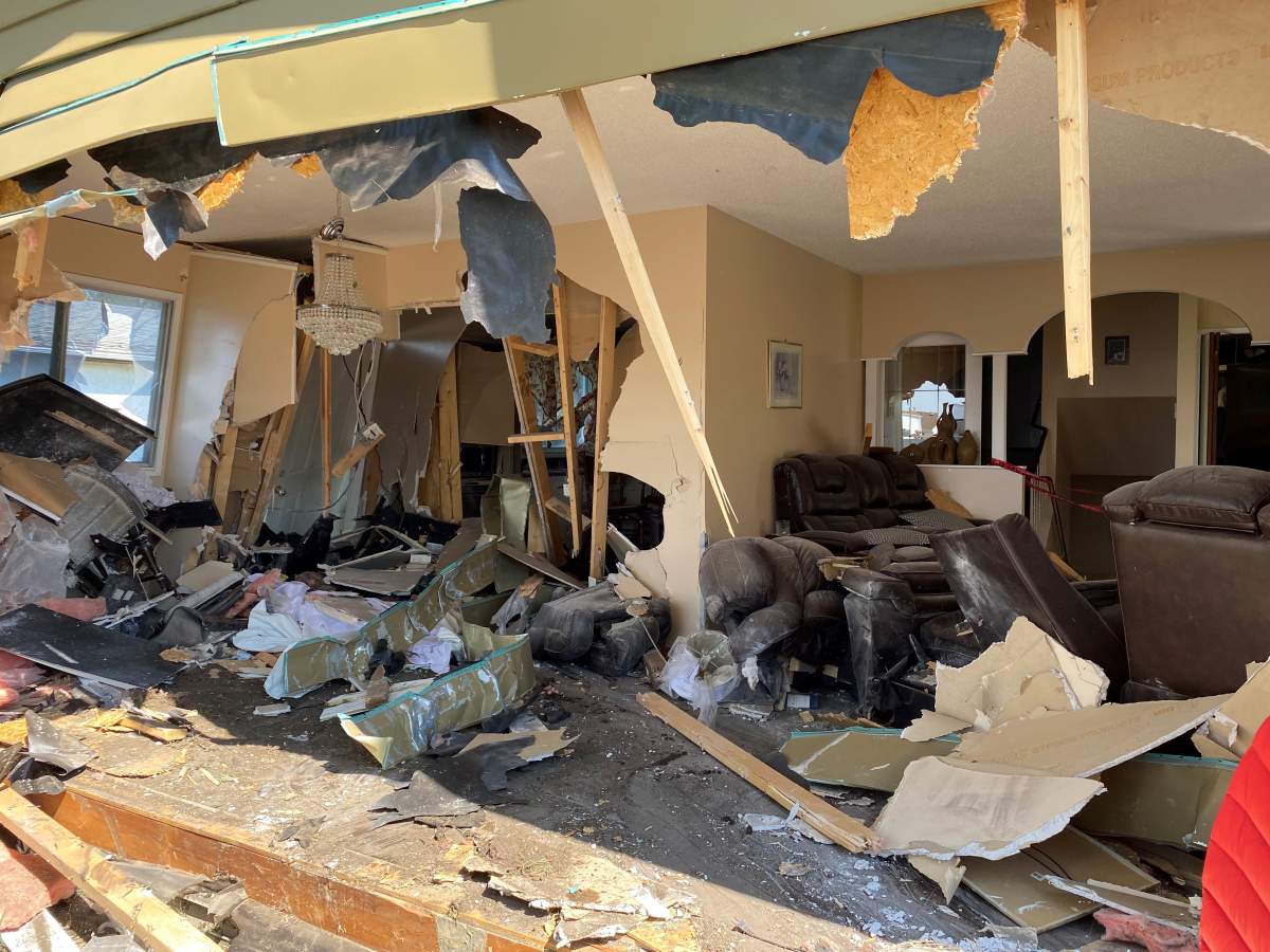 Visuals of the damage the occurred after a hit-and-run on July 5 in southeast Edmonton.