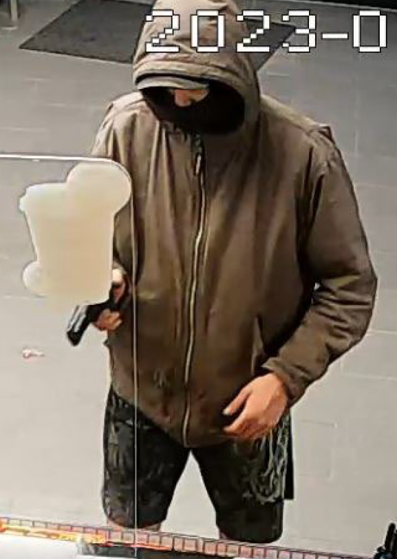 Suspect wanted in reported robbery in Exeter on July 30, 2023.