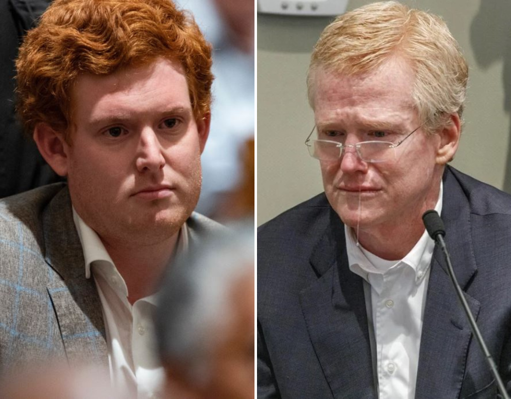FILE - Buster (L) and Alex Murdaugh are pictured in court.