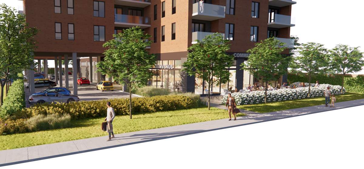 Gouin-Pierrefonds proposed mixed-use building.