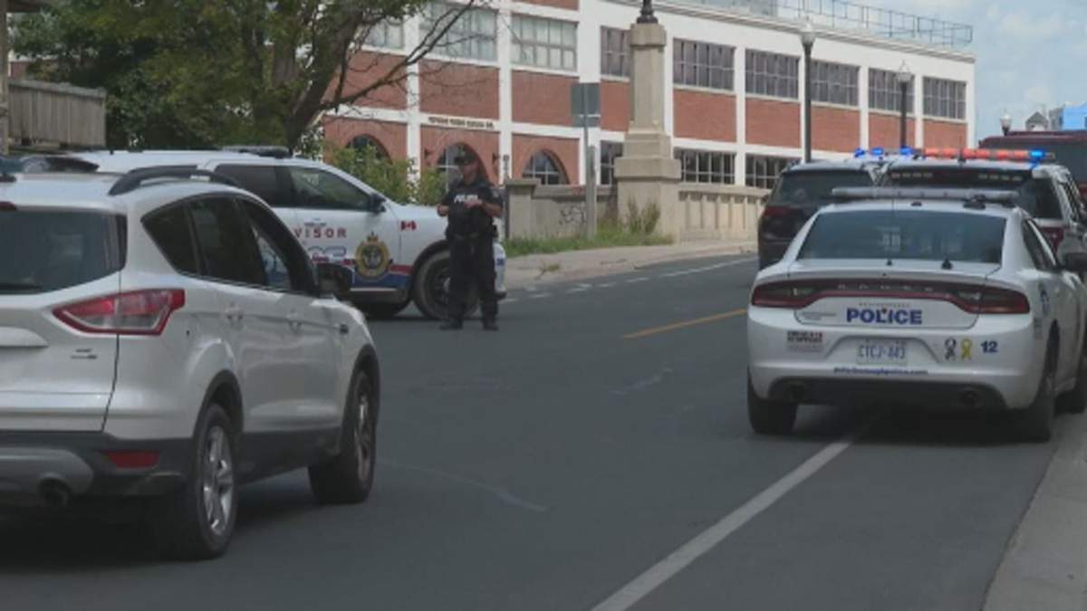 The Hunter Street bridge in Peterborough was closed for a brief period on July 19, 2023 as police responded to a call under the Mental Health Act.