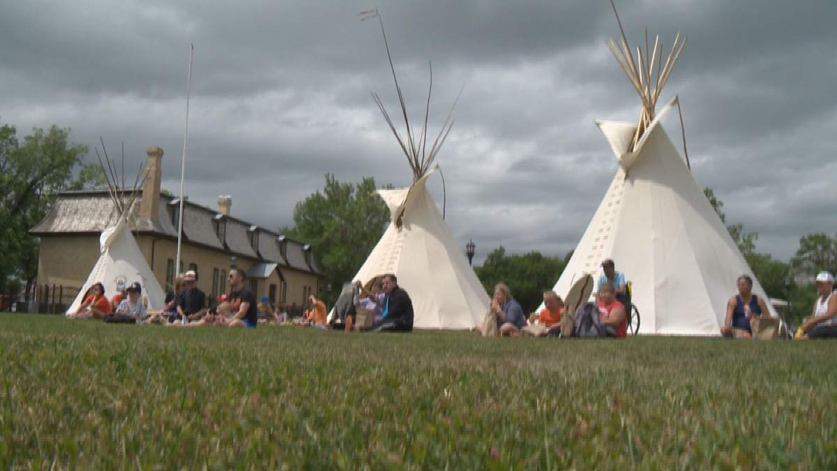 A weekend gathered attendees at Regina's Buffalo Meadows where a traditional powwow, festival, mural painting, storytelling, a buffalo feast and live music took place.